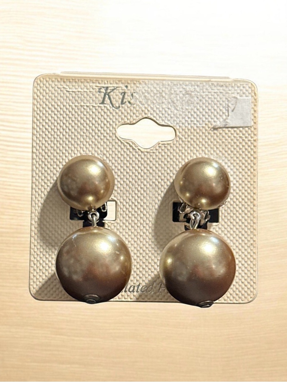 Classic Gold Double Pearl Drop Clip-On Earrings - Unbranded
475